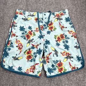 Batman Robin Surfing Swim Trunks Board Shorts Mens 2XL Zip Pocket DC Comics